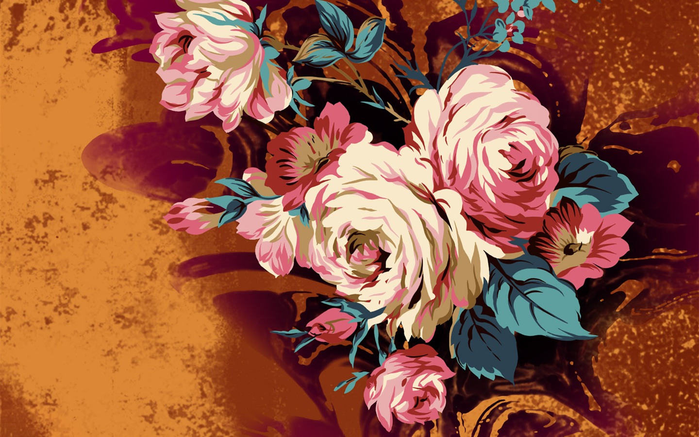 合成花卉 壁紙(一) #20 - 1440x900