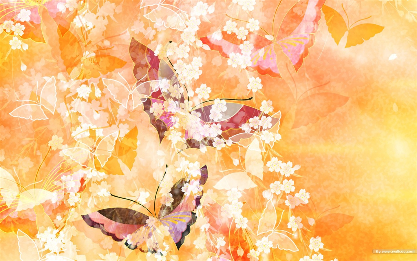 日本風格 色彩與圖案壁紙 #7 - 1440x900