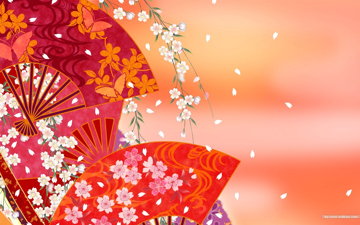 日本風格 色彩與圖案壁紙 #11 - 1440x900