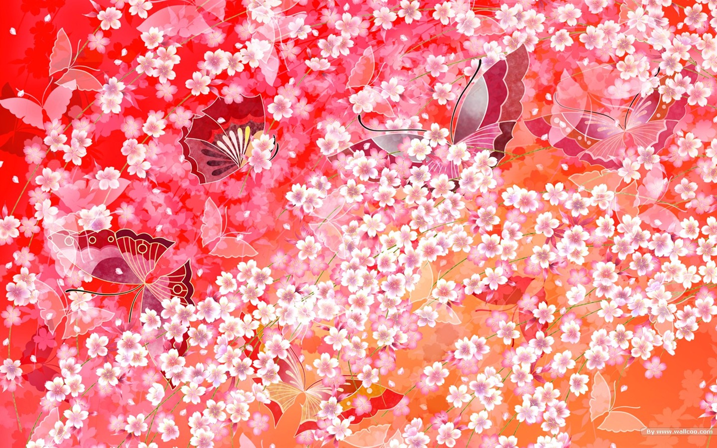 일본 스타일의 벽지 패턴 및 색상 #14 - 1440x900