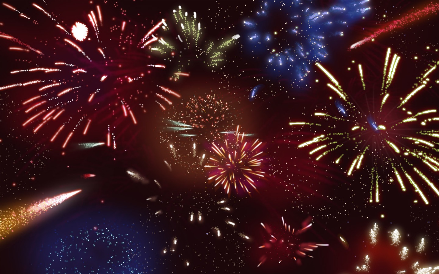 Colorful fireworks HD wallpaper #2 - 1440x900