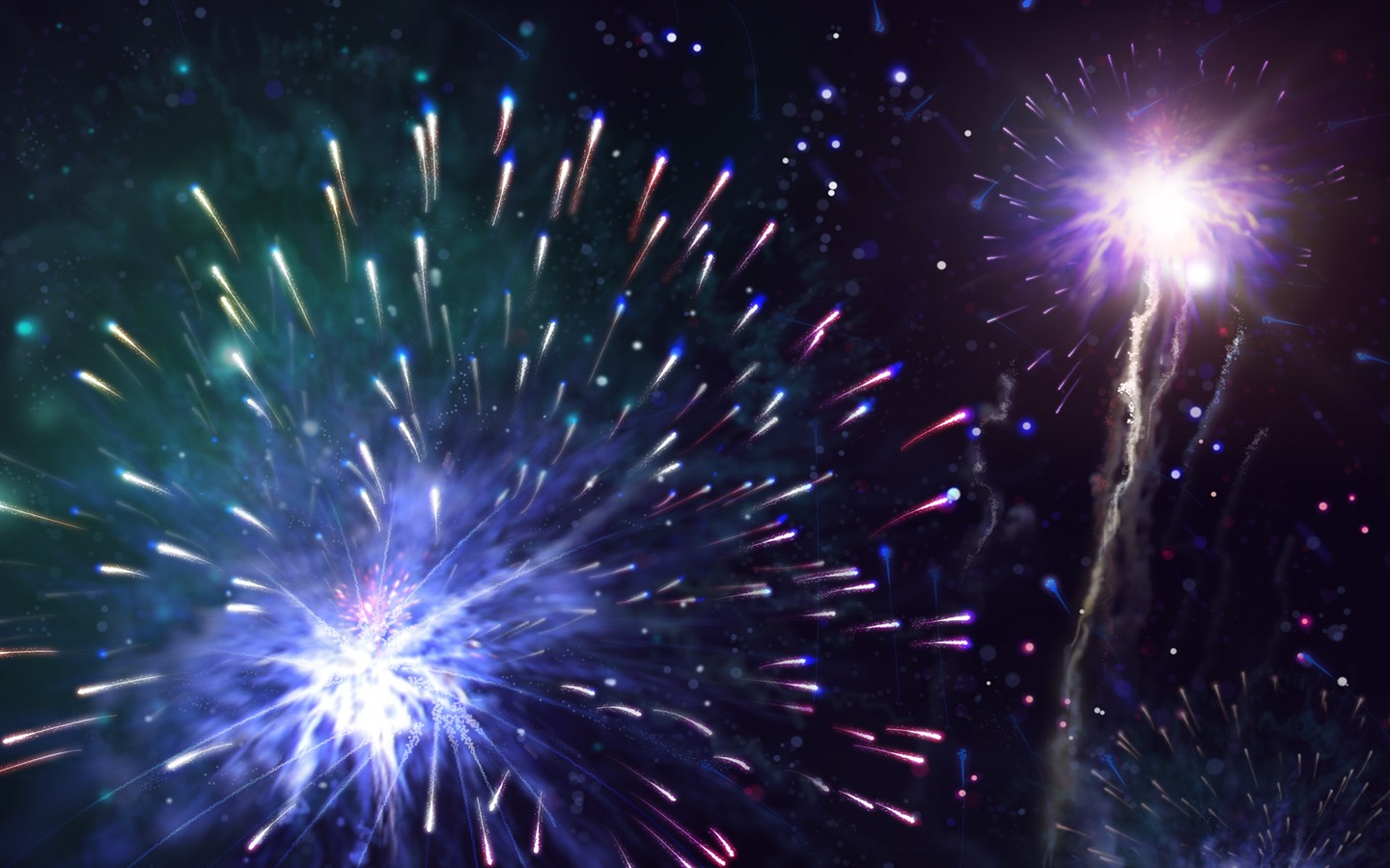 Colorful fireworks HD wallpaper #8 - 1440x900