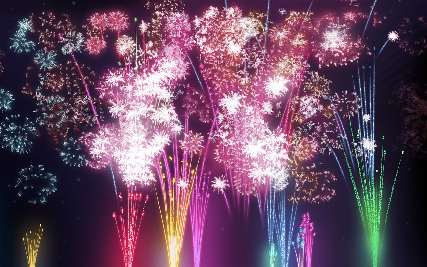 Colorful fireworks HD wallpaper #11 - 1440x900