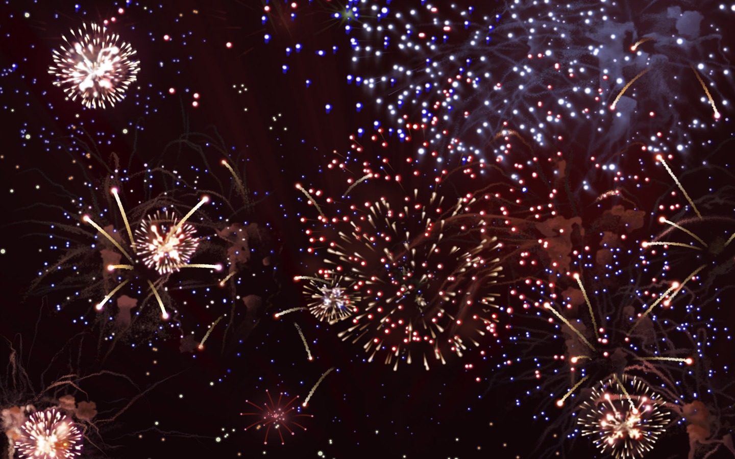 Colorful fireworks HD wallpaper #14 - 1440x900