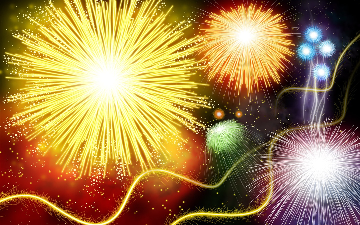 Colorful fireworks HD wallpaper #18 - 1440x900