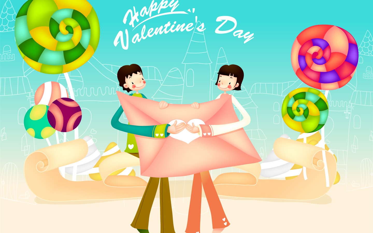 Valentine's Day vectoriales #10 - 1440x900