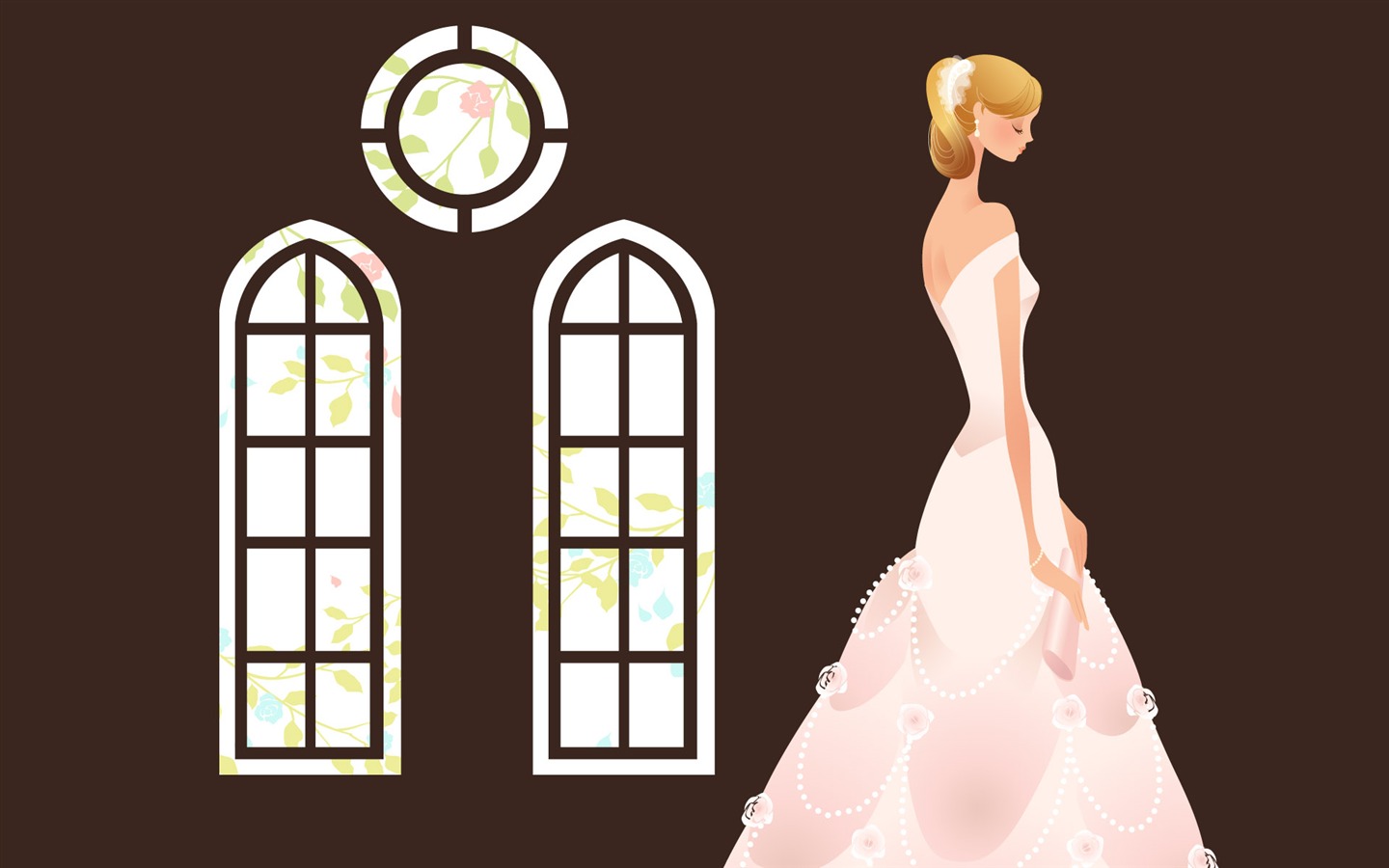 Vector wallpaper wedding bride (2) #15 - 1440x900