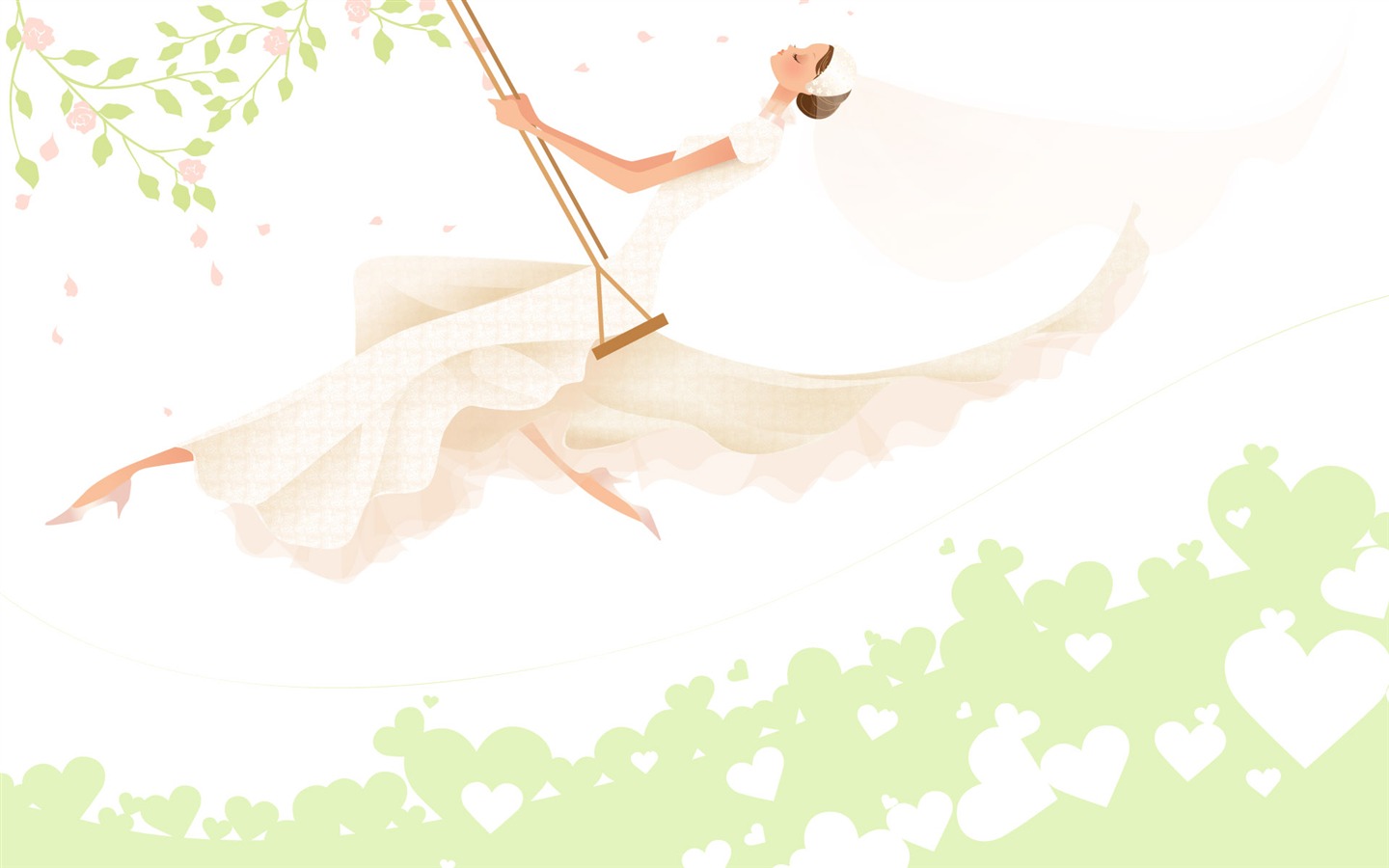 矢量婚礼新娘 壁纸(二)18 - 1440x900