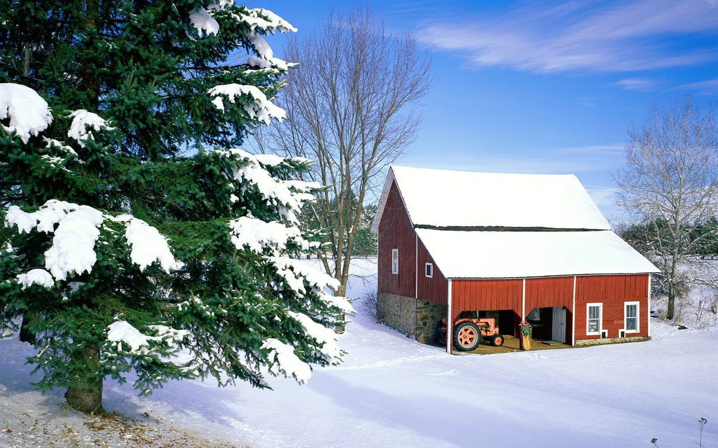 Invierno Nieve fondo de pantalla (2) #1 - 1440x900