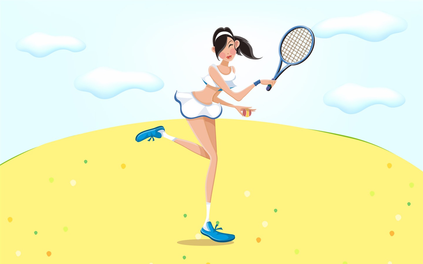 Women's leisure sports vector #3 - 1440x900