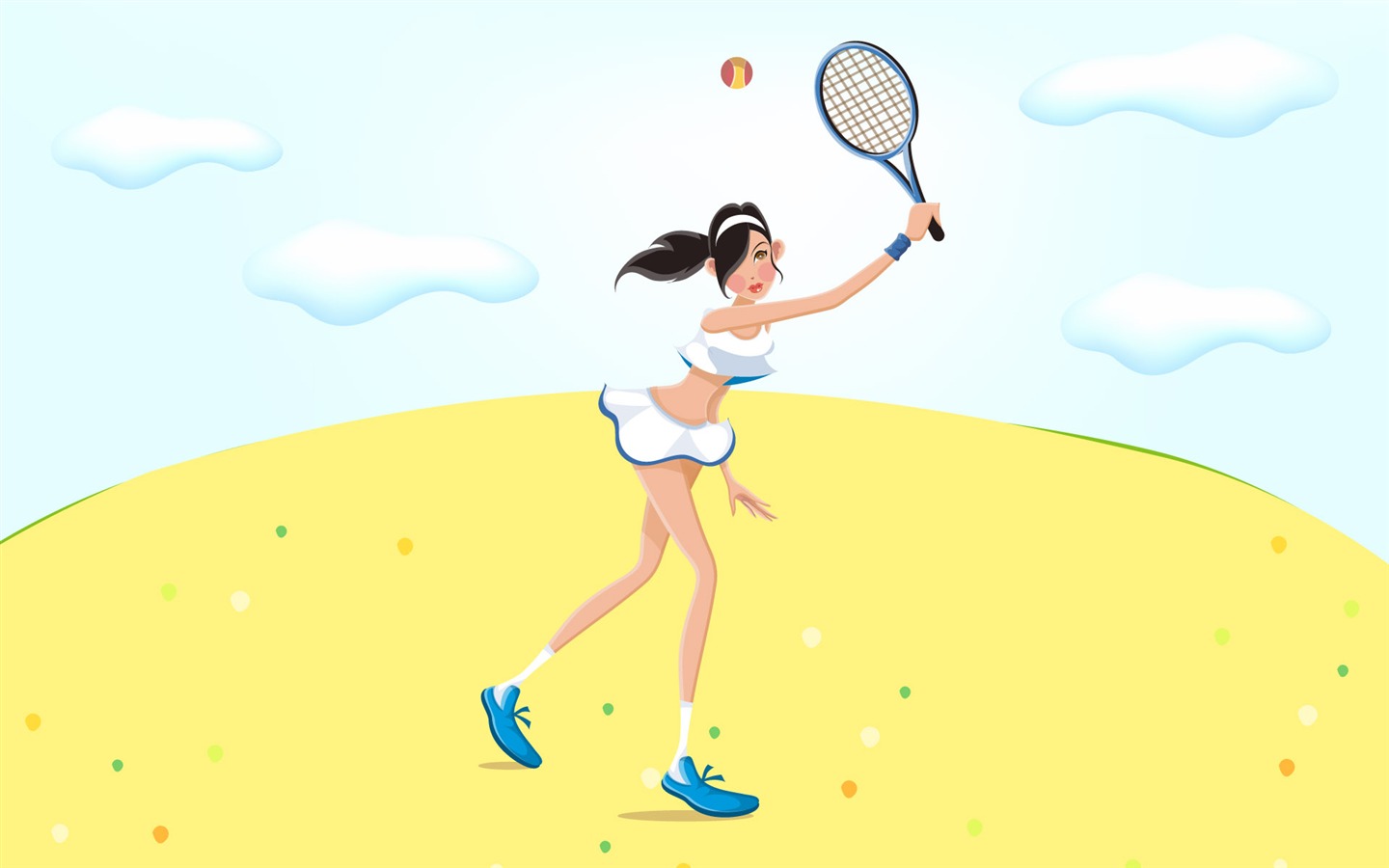 Women's leisure sports vector #14 - 1440x900