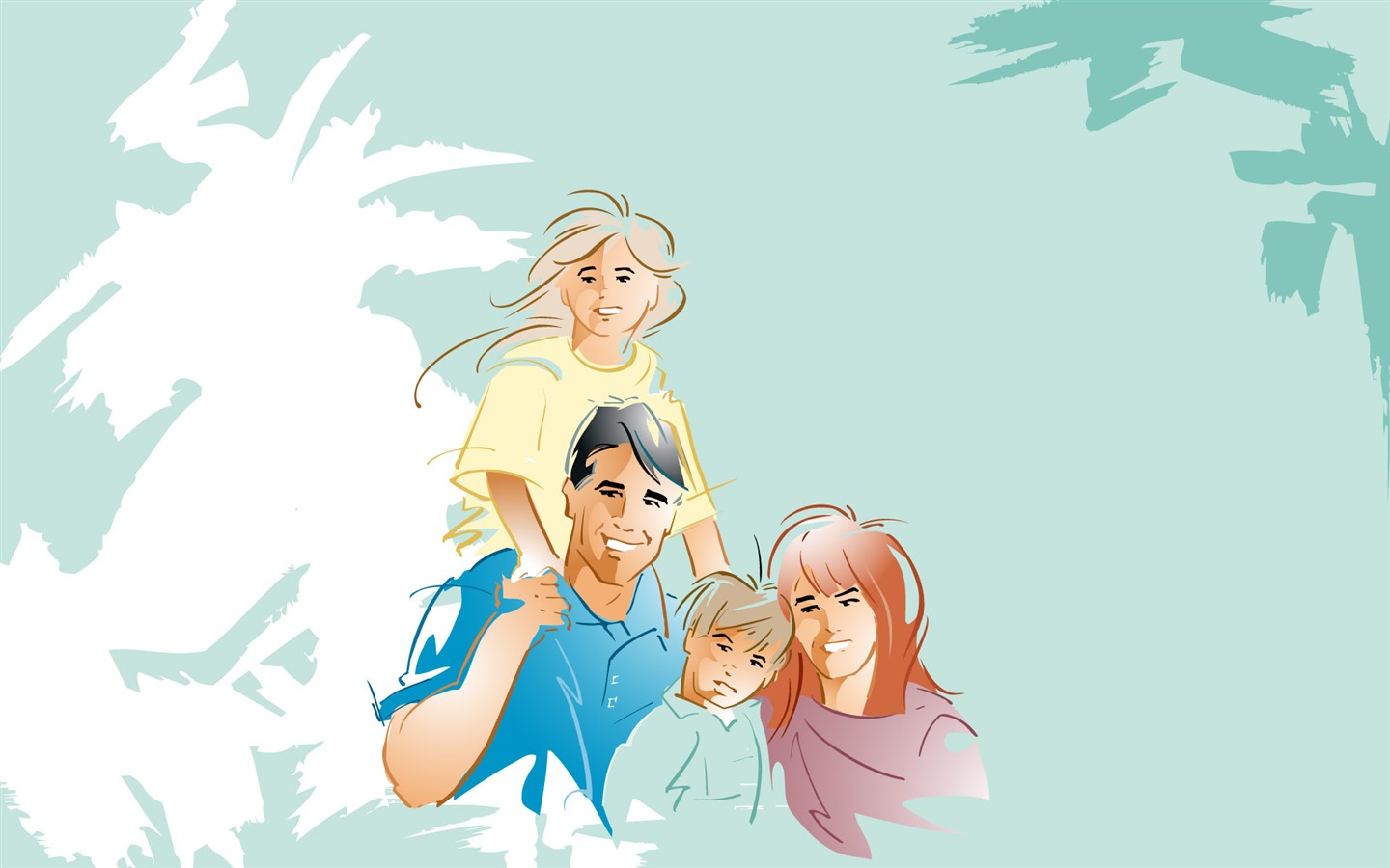 People living movement vector wallpaper (1) #16 - 1440x900