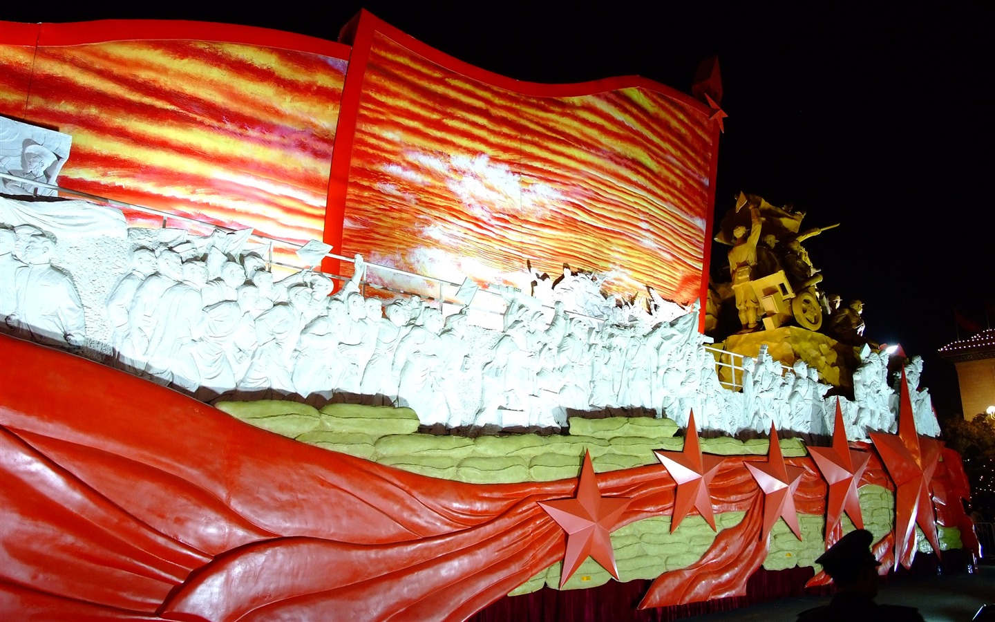 Tiananmen Square nuit colorée (œuvres barres d'armature) #25 - 1440x900