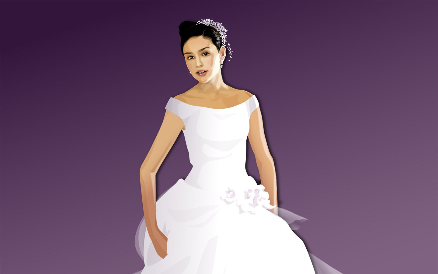 Vector collection of women wallpaper (2) #8 - 1440x900