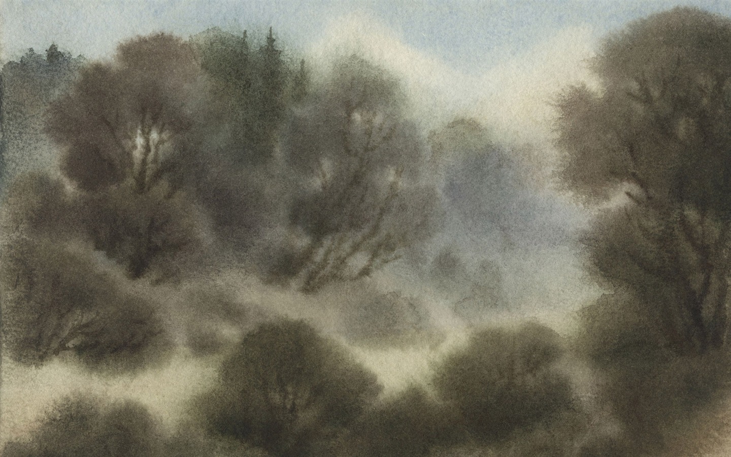 Acuarela fondos de escritorio de paisajes pintados a mano (2) #6 - 1440x900