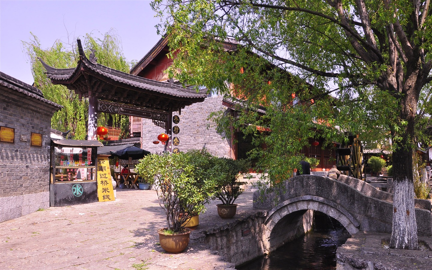 Starobylé město Lijiang atmosféra (1) (starý Hong OK práce) #1 - 1440x900