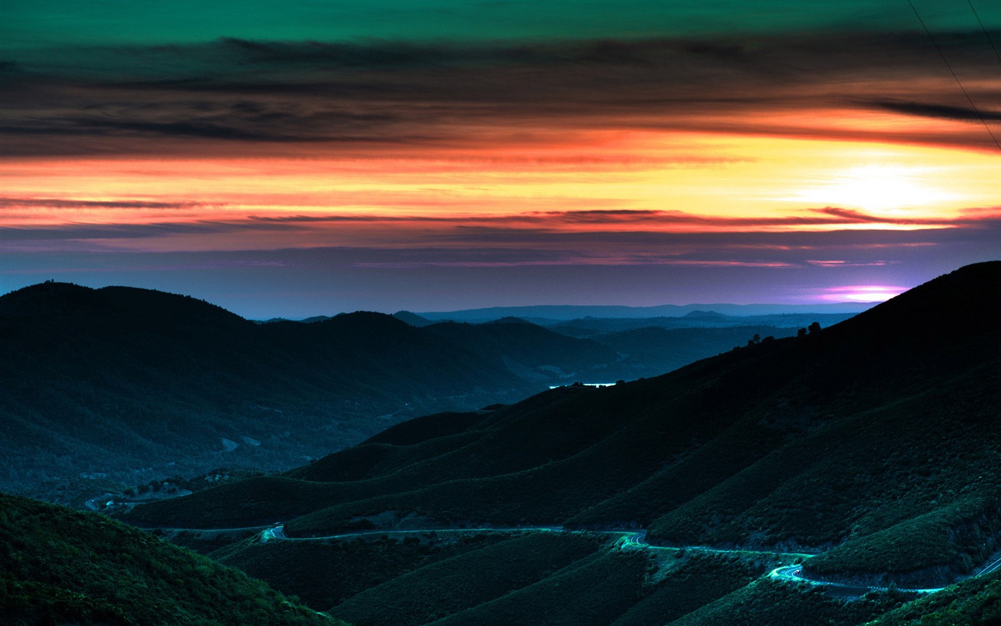 山岭山谷风光 壁纸(一)15 - 1440x900