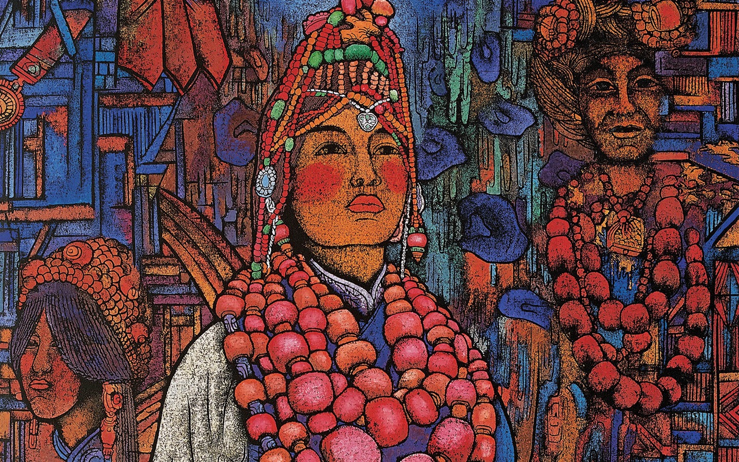 藏族祥巴版画 壁纸(一)17 - 1440x900