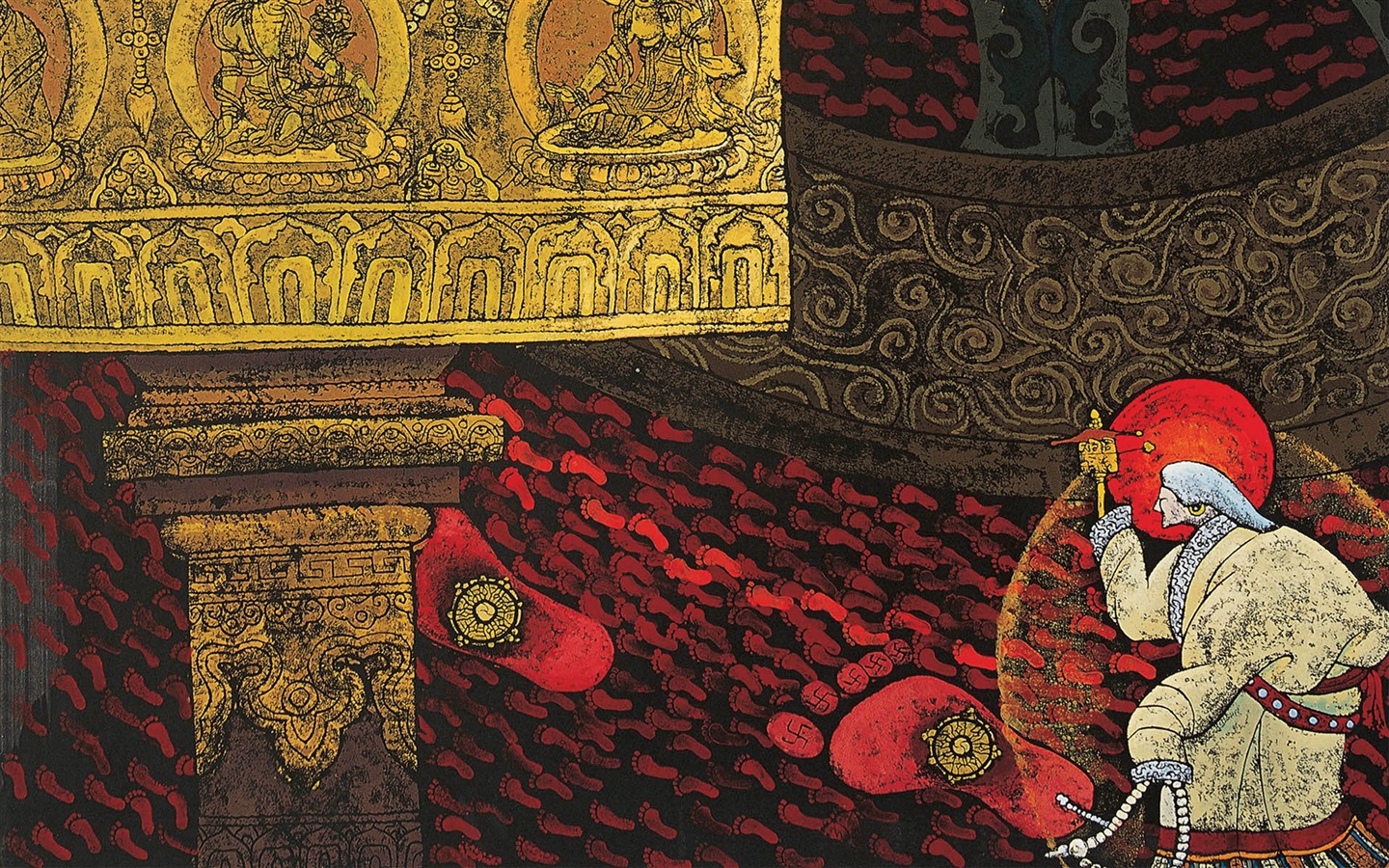Cheung Pakistan Tibetan print wallpaper (2) #11 - 1440x900