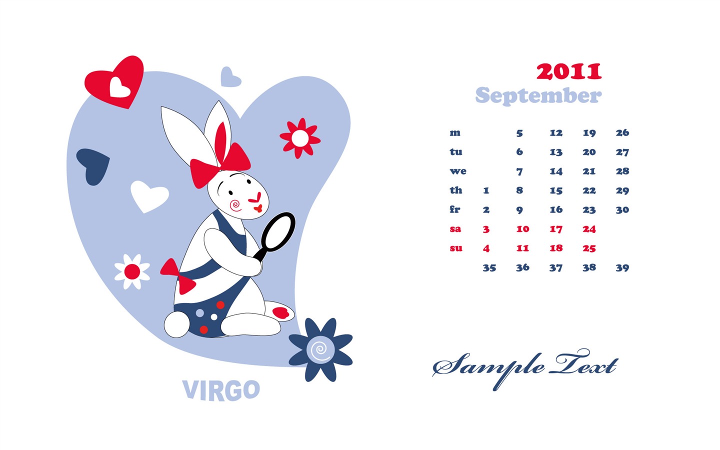 Rok 2011 králíka kalendář tapety (2) #4 - 1440x900