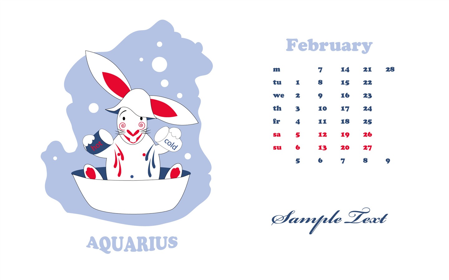 Year of the Rabbit 2011 calendar wallpaper (2) #11 - 1440x900
