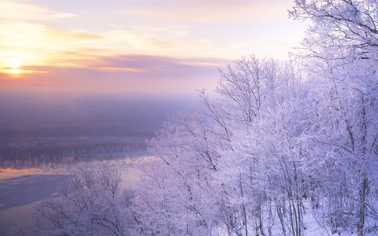 Fond d'écran panoramique de neige (3) #12 - 1440x900