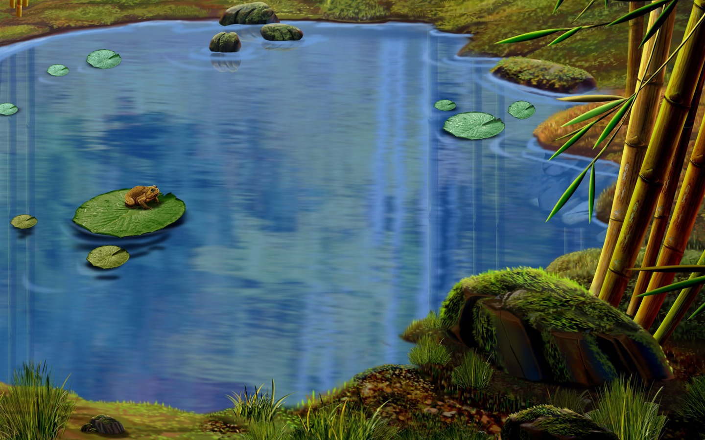Colorful hand-painted wallpaper landscape ecology (1) #7 - 1440x900