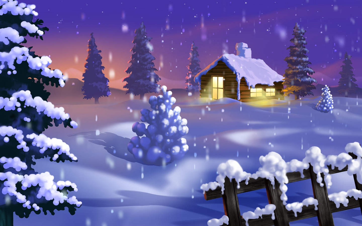 Vector Wallpaper Winter Foto #13 - 1440x900