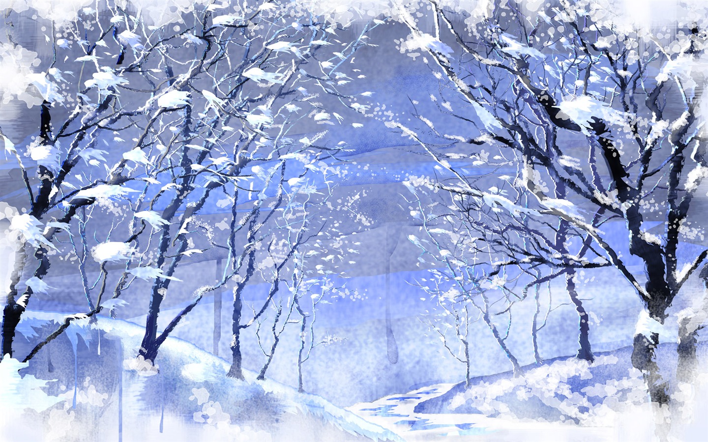 矢量冬日写真壁纸14 - 1440x900