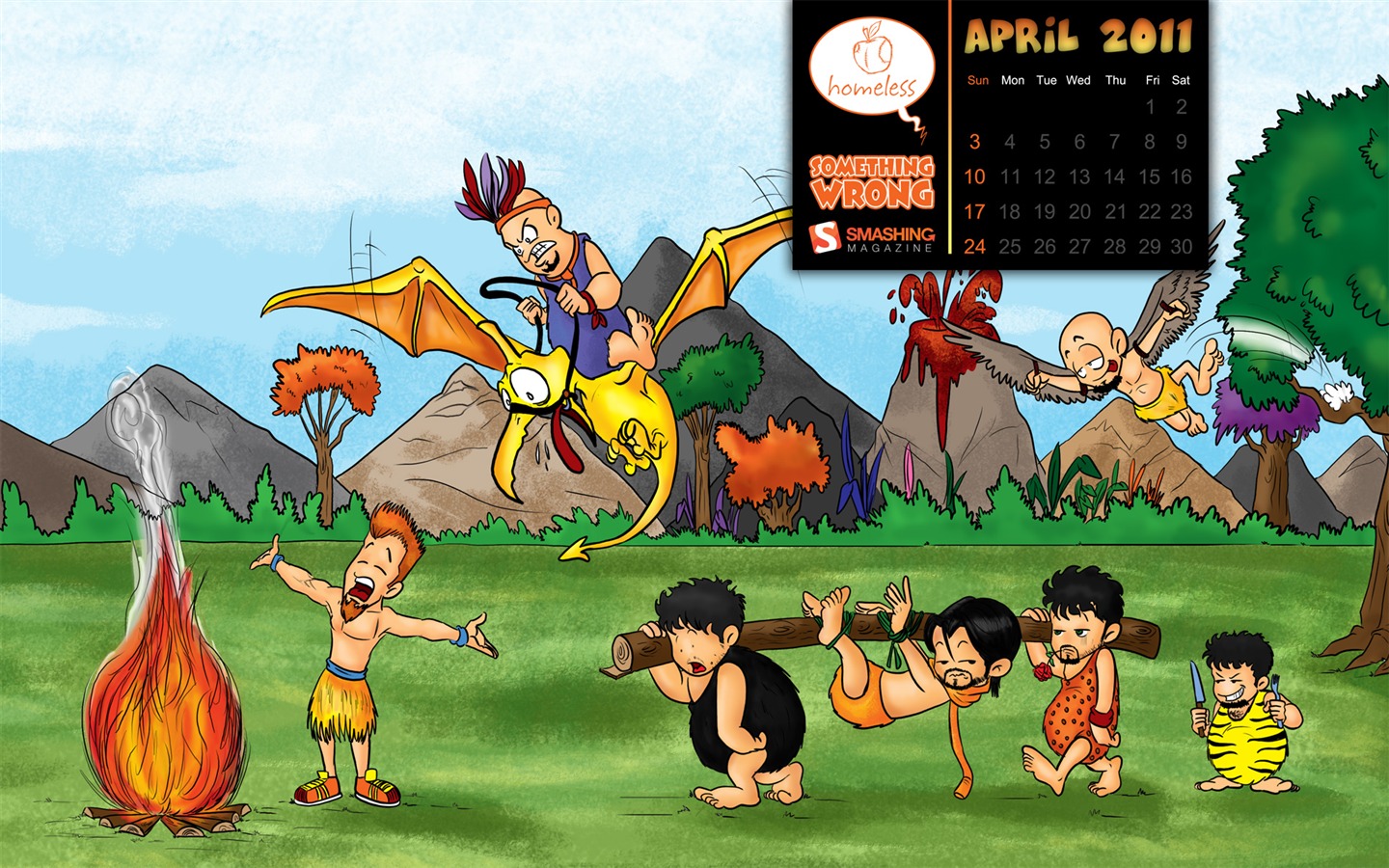 Апрель 2011 Календарь стола (2) #1 - 1440x900