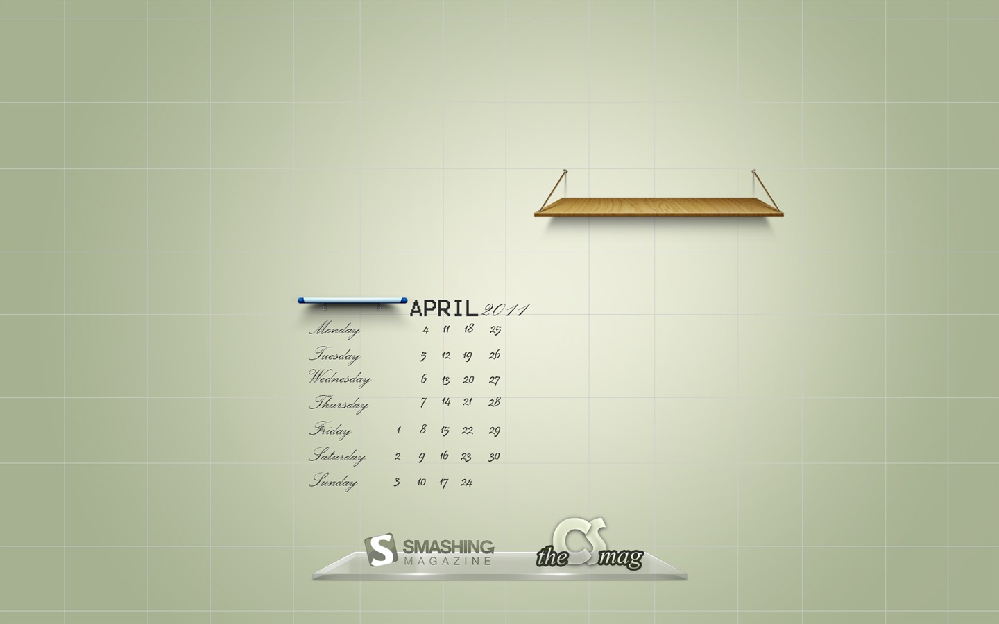 Апрель 2011 Календарь стола (2) #12 - 1440x900