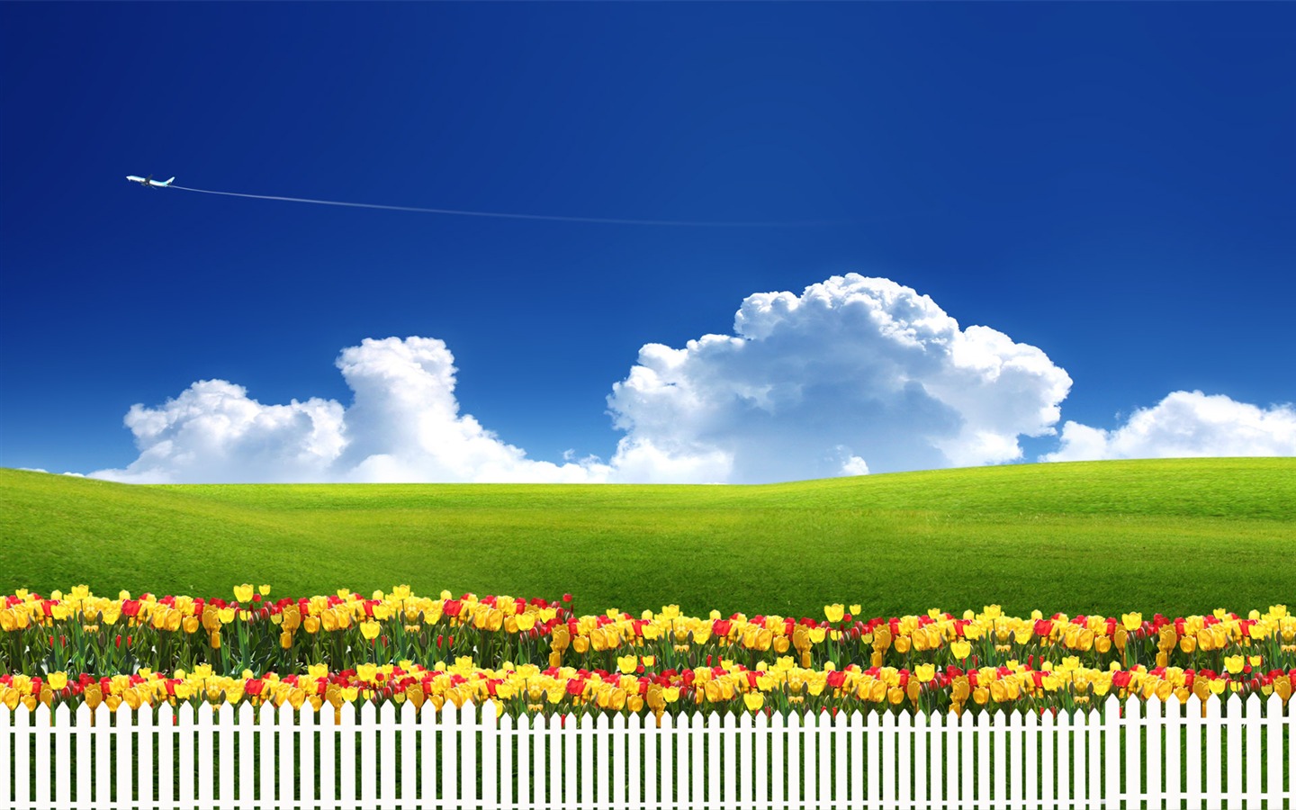 Photoshop fond d'écran paysage d'été ensoleillée (1) #18 - 1440x900