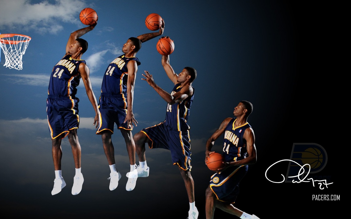 2010-11 시즌 NBA 인디애나 페이서스 배경 화면 #11 - 1440x900