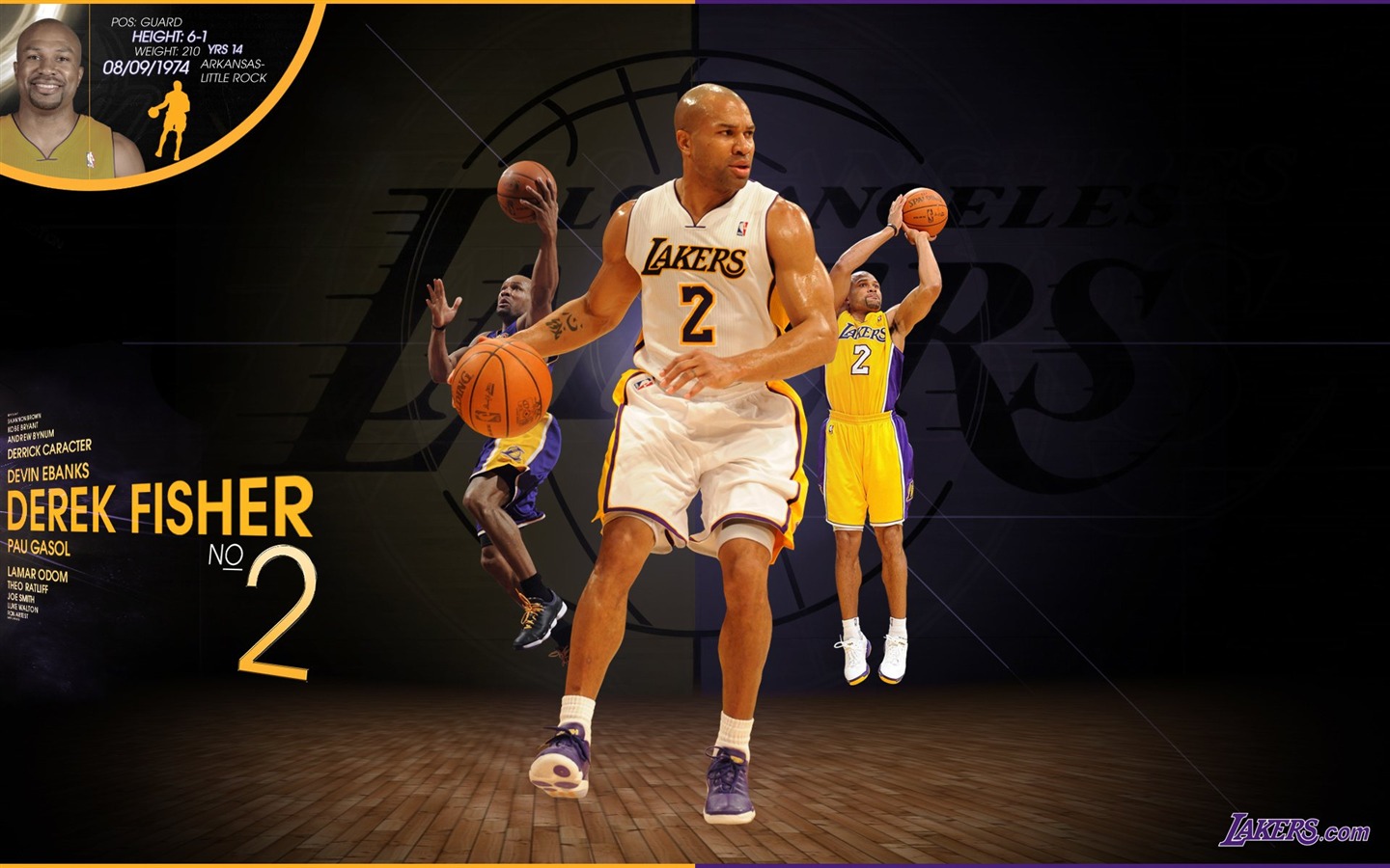 NBA 2010-11赛季 洛杉矶湖人队 壁纸1 - 1440x900