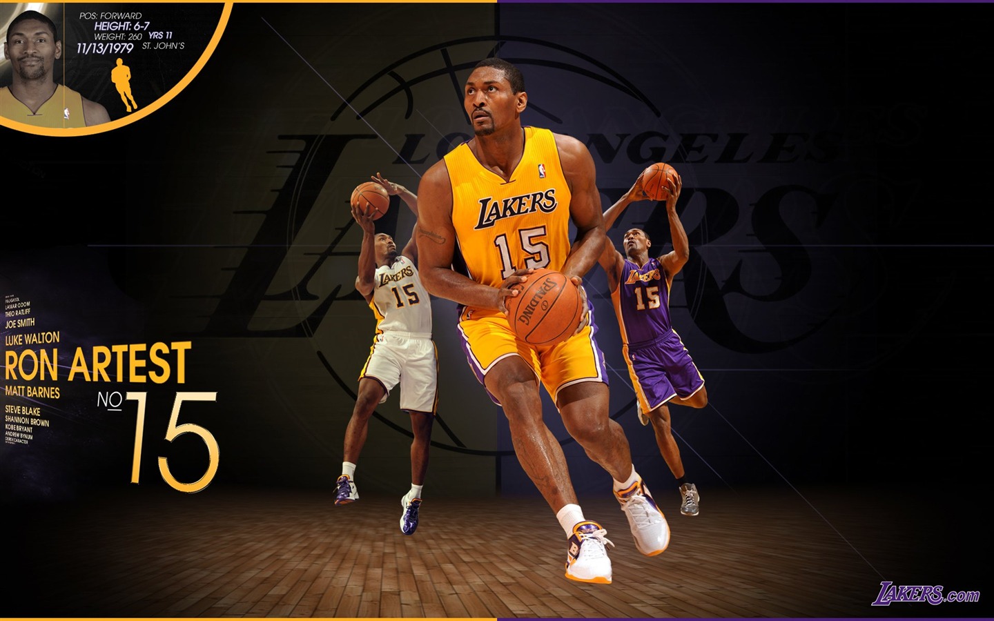 НБА 2010-11 сезона, Лос-Анджелес Лейкерс стола #11 - 1440x900