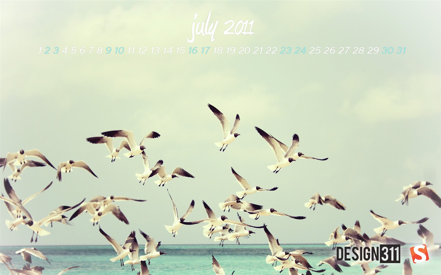 2011년 7월 달력 월페이퍼 (2) #6 - 1440x900