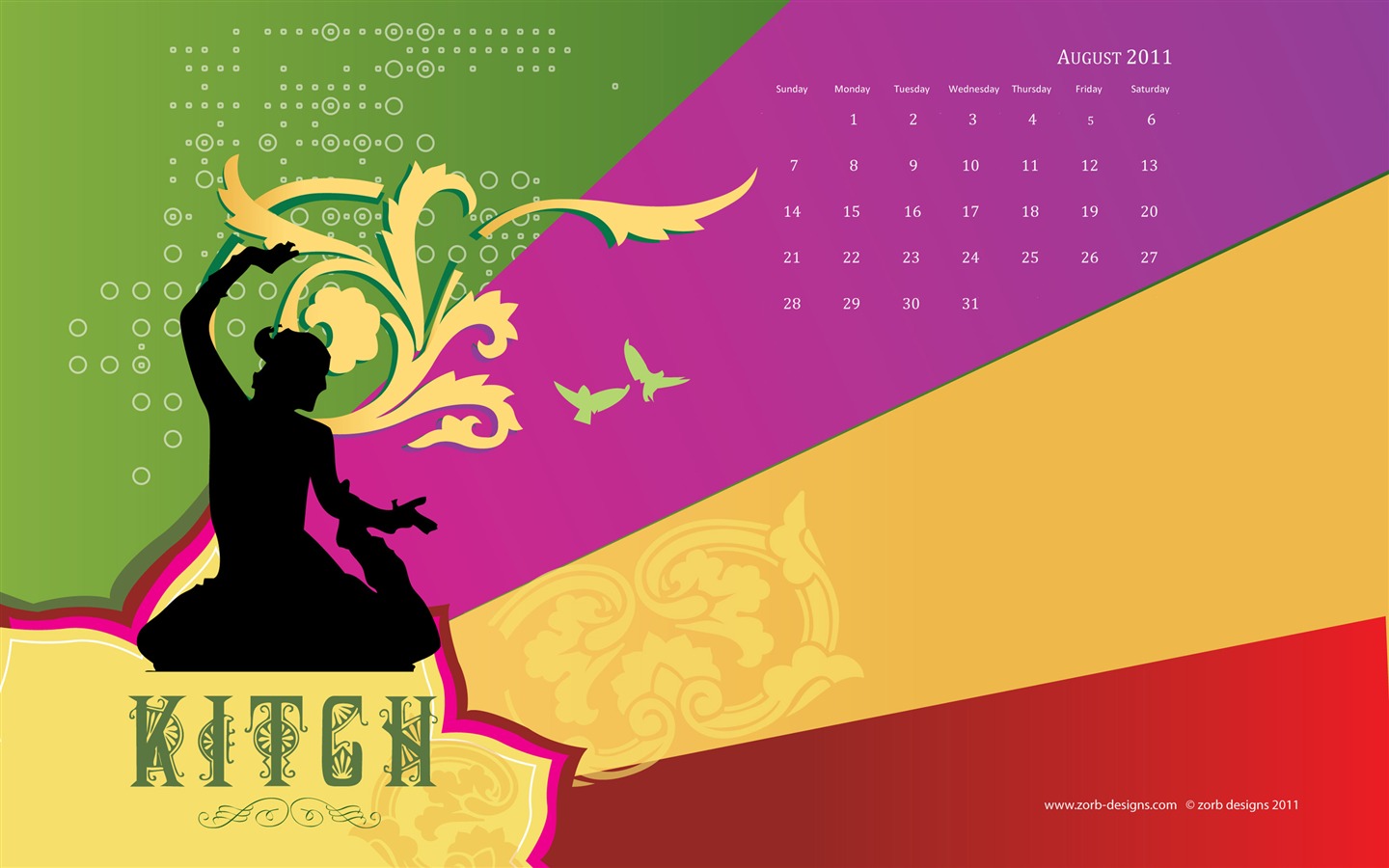 August 2011 calendar wallpaper (2) #18 - 1440x900