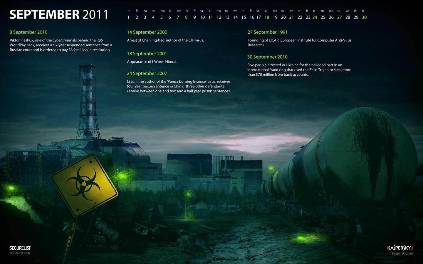September 2011 Kalender Wallpaper (1) #3 - 1440x900