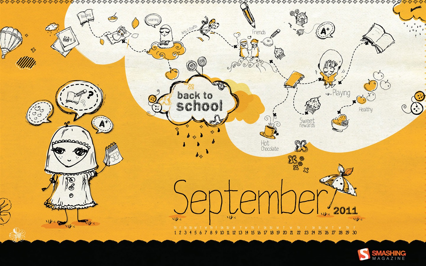 September 2011 Calendar Wallpaper (2) #11 - 1440x900