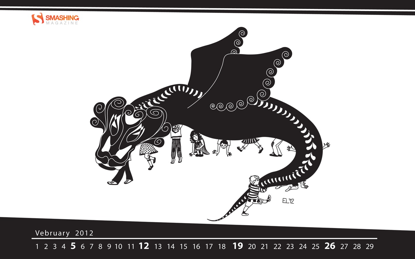 Februar 2012 Kalender Wallpaper (2) #7 - 1440x900