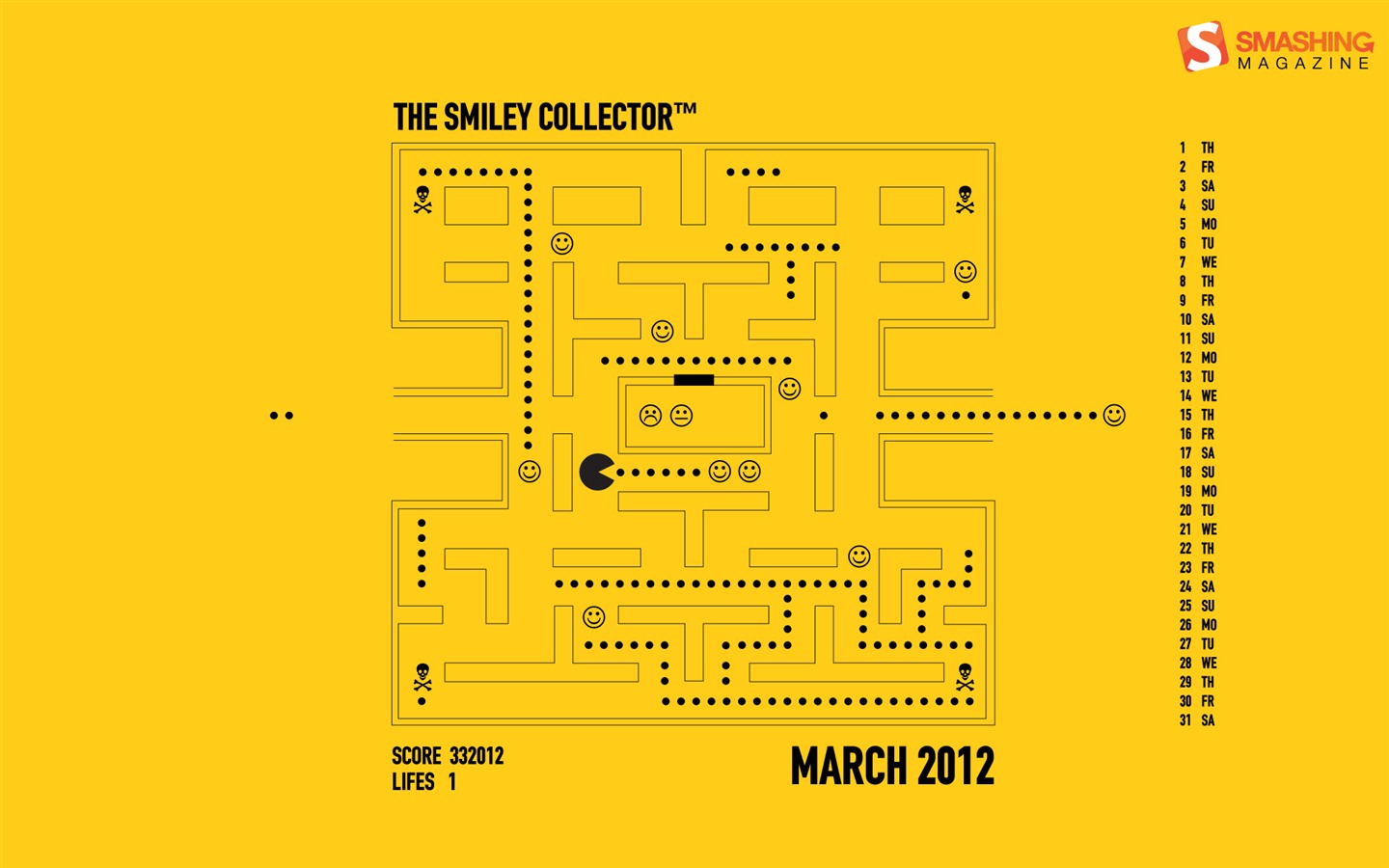 Март 2012 Календарь обои #17 - 1440x900