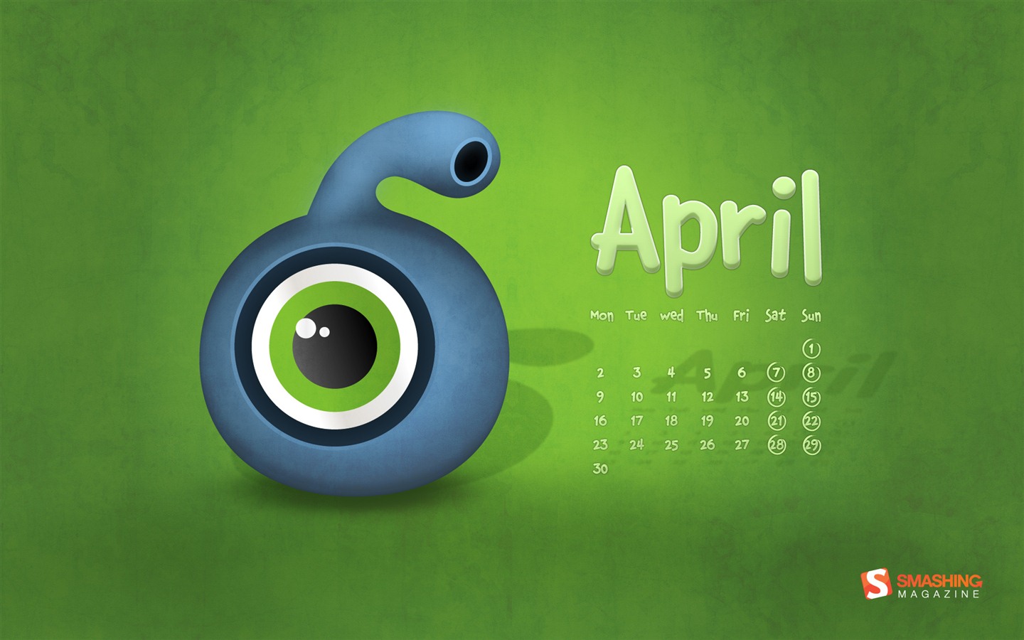 Апрель 2012 календарь обои (2) #1 - 1440x900
