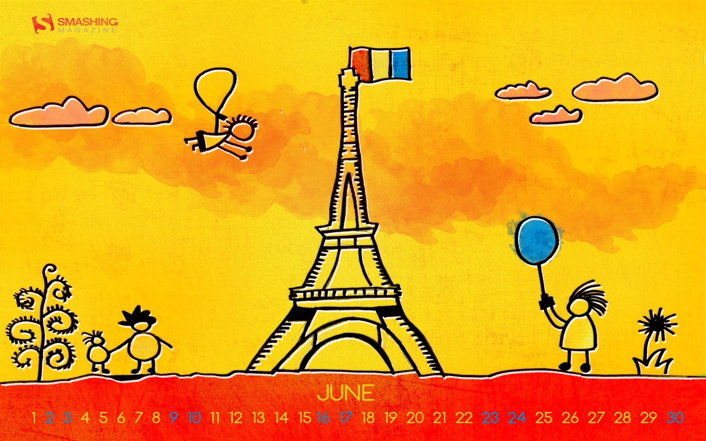 Juni 2012 Kalender Wallpapers (2) #9 - 1440x900