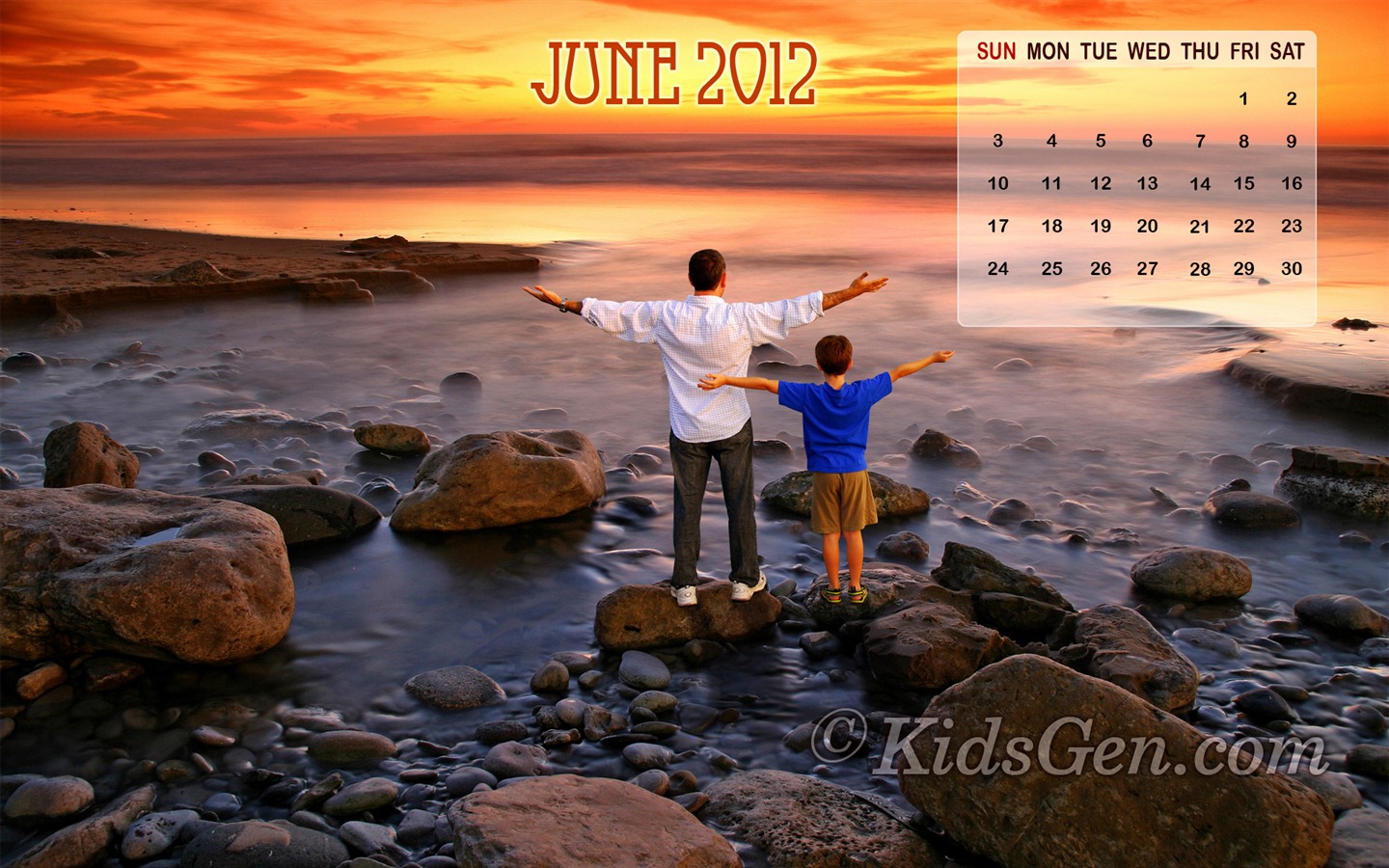 Juni 2012 Kalender Wallpapers (2) #17 - 1440x900