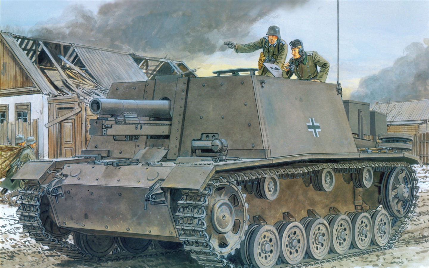 Les chars d'assaut, véhicules blindés de fonds d'écran HD de peinture #12 - 1440x900
