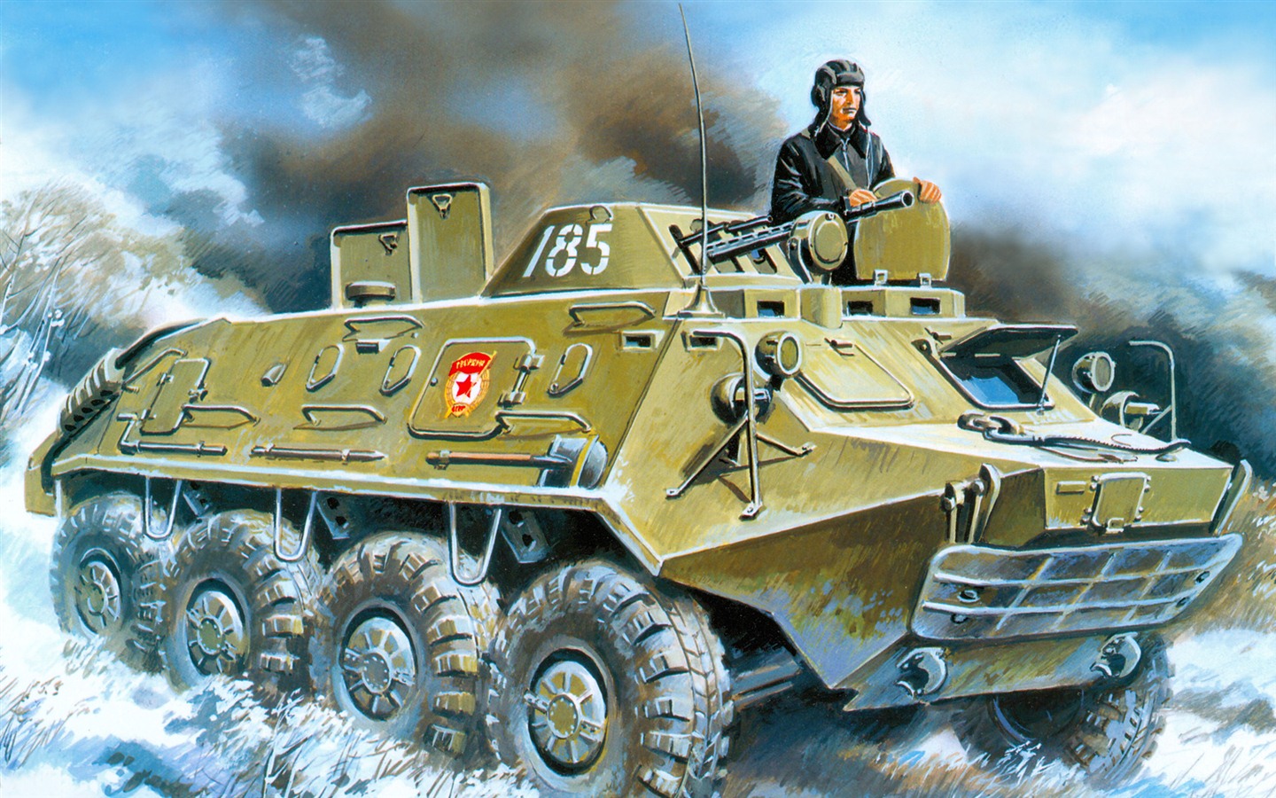 Militär Panzer, gepanzerte HD Malerei Tapeten #19 - 1440x900