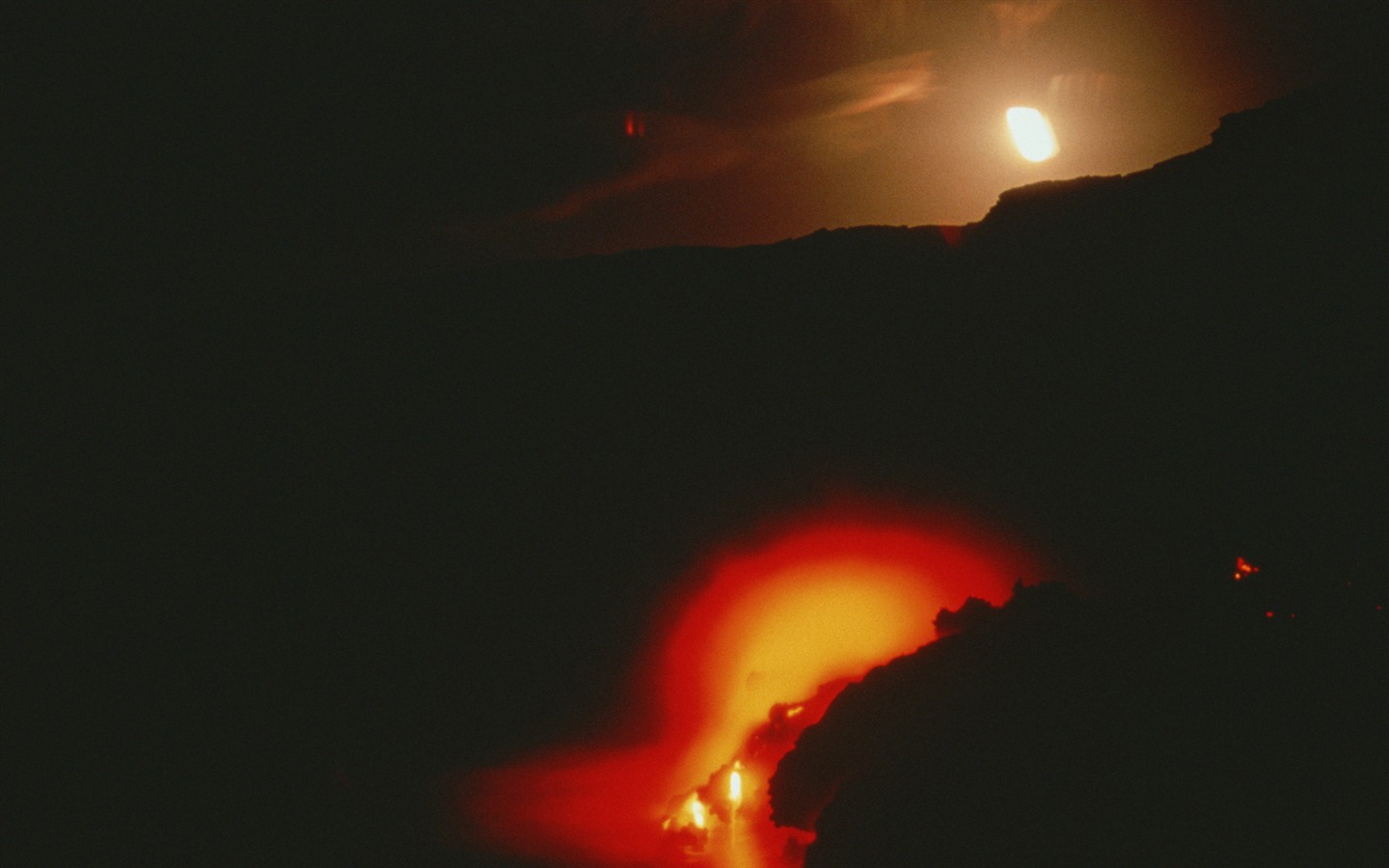 Vulkanausbruch von der herrlichen Landschaft Tapeten #16 - 1440x900