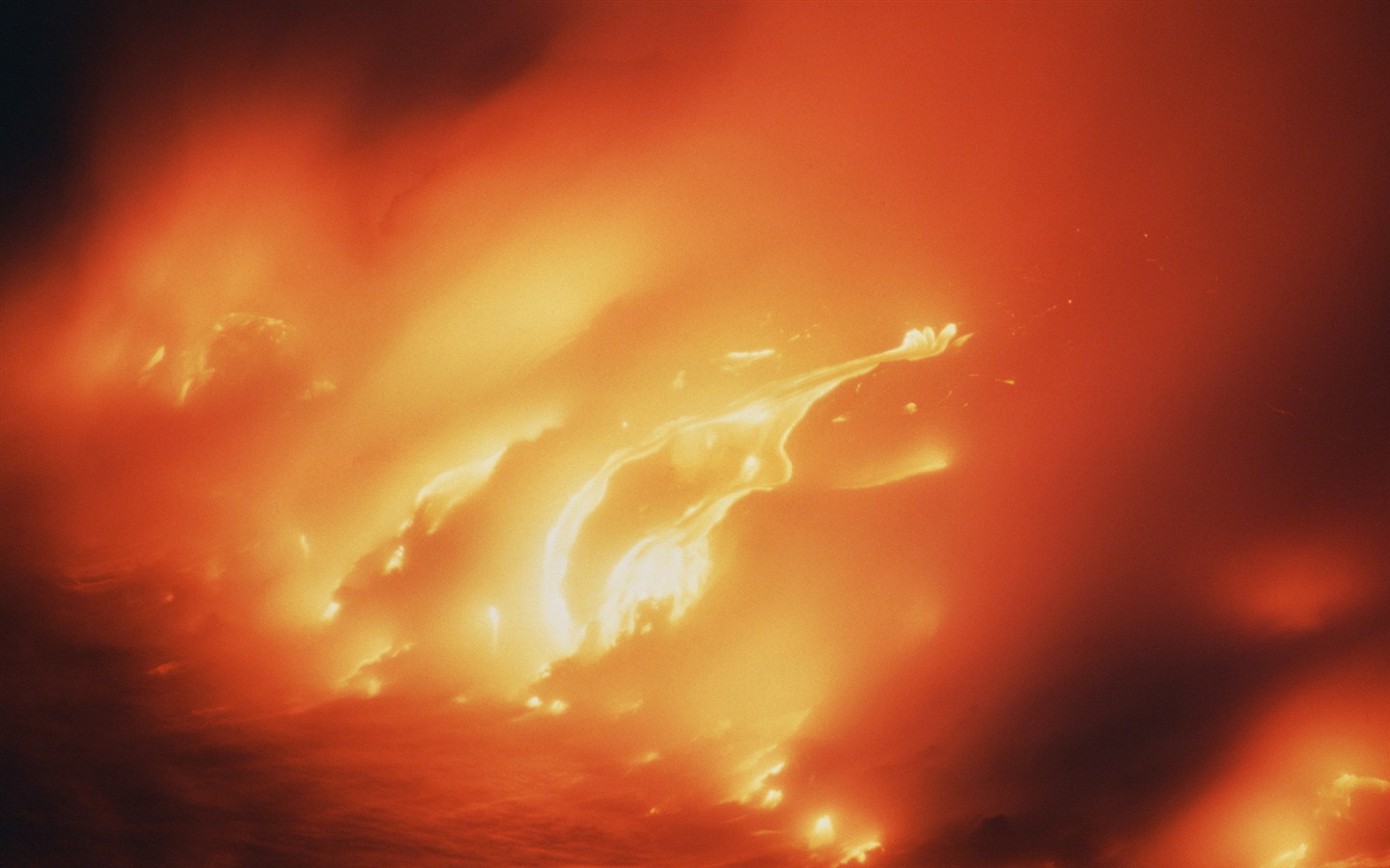 Vulkanausbruch von der herrlichen Landschaft Tapeten #19 - 1440x900