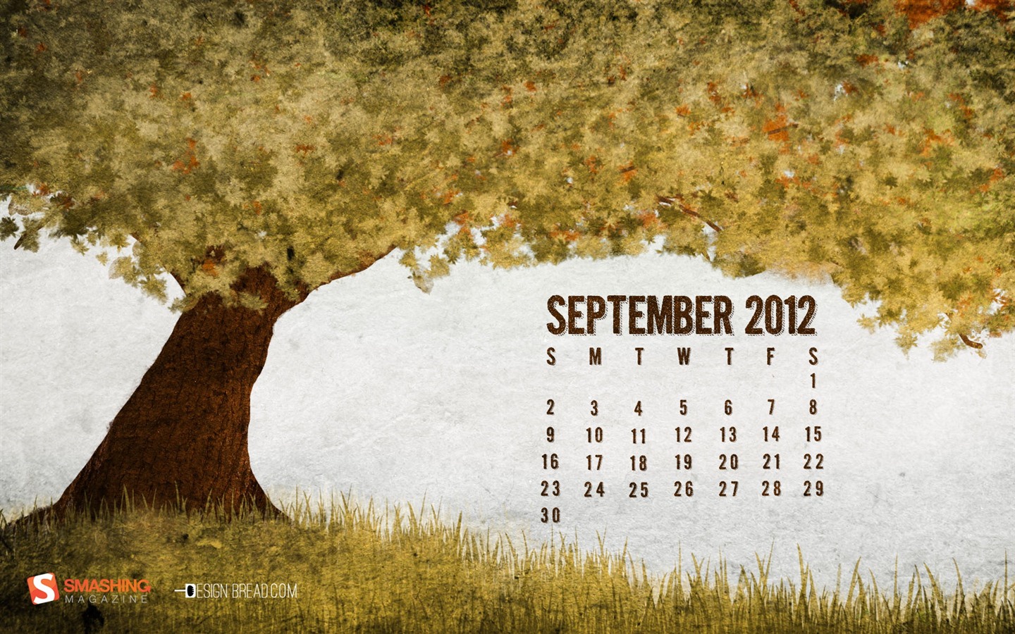 September 2012 Calendar wallpaper (1) #1 - 1440x900