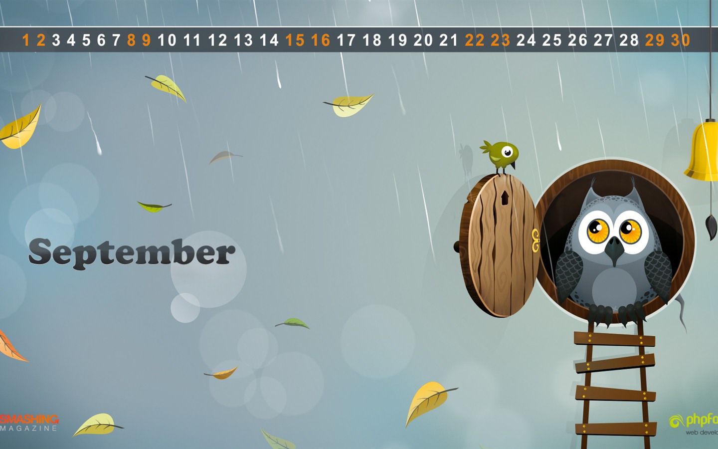 Сентябрь 2012 Календарь обои (1) #17 - 1440x900